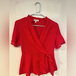 Red Polka Dot Blouse